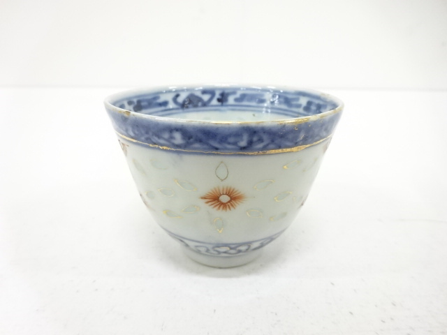 染付　蛍手　汲出